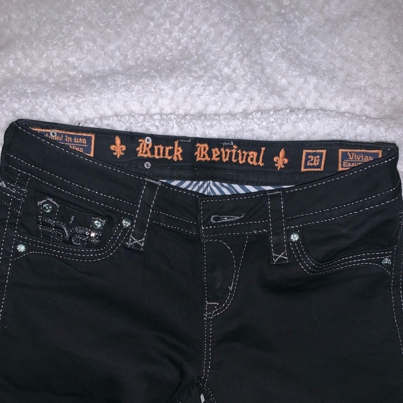 Stretchy black rock revival pants SOLD ‼️ - Picture 3 of 4